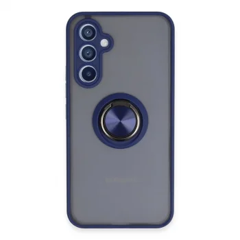 Samsung Galaxy A54 5g Kılıf Montreal Yüzüklü Silikon Kapak - Lacivert