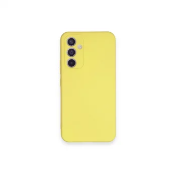 Samsung Galaxy A54 5g Kılıf Nano İçi Kadife Silikon - Sarı
