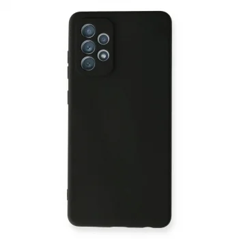 Samsung Galaxy A72 Kılıf Nano İçi Kadife Silikon - Siyah