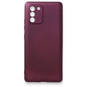 Samsung Galaxy A91 / S10 Lite Kılıf First Silikon - Mürdüm
