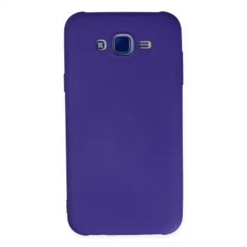 Samsung Galaxy J7 Kılıf Nano İçi Kadife Silikon - Mor