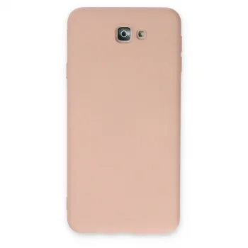 Samsung Galaxy J7 Prime Kılıf Nano İçi Kadife Silikon - Pudra
