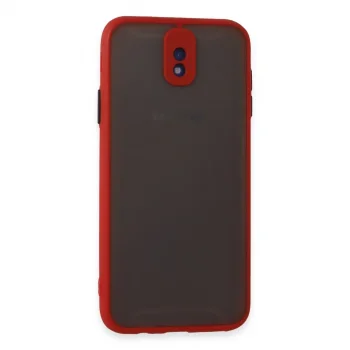 Samsung Galaxy J7 Pro / J730 Kılıf Montreal Silikon Kapak - Kırmızı