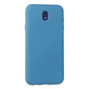 Samsung Galaxy J7 Pro / J730 Kılıf Nano İçi Kadife Silikon - Mavi