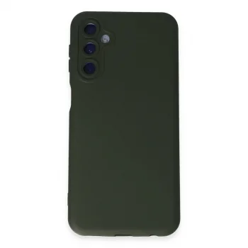 Samsung Galaxy M14 5g Kılıf Nano İçi Kadife Silikon - Koyu Yeşil