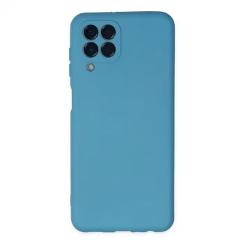 Samsung Galaxy M33 Kılıf Nano İçi Kadife Silikon - Mavi