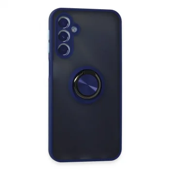 Samsung Galaxy M34 5g Kılıf Montreal Yüzüklü Silikon Kapak - Lacivert