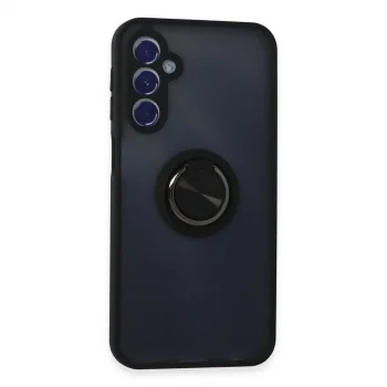 Samsung Galaxy M34 5g Kılıf Montreal Yüzüklü Silikon Kapak - Siyah