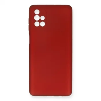 Samsung Galaxy M51 Kılıf First Silikon - Bordo