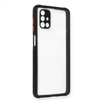 Samsung Galaxy M51 Kılıf Miami Şeffaf Silikon - Siyah