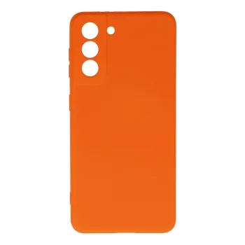 Samsung Galaxy S21 Kılıf Nano İçi Kadife Silikon - Turuncu
