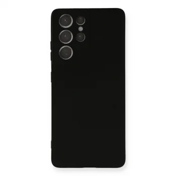 Samsung Galaxy S21 Ultra Kılıf Nano İçi Kadife Silikon - Siyah