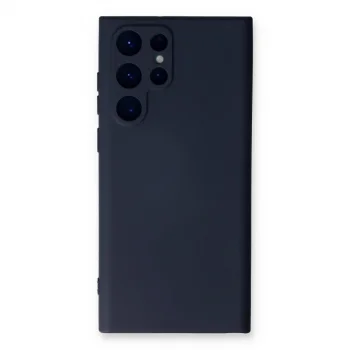 Samsung Galaxy S22 Ultra Kılıf Nano İçi Kadife Silikon - Lacivert