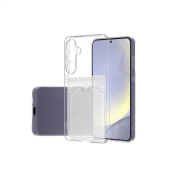 Samsung Galaxy S24 Fe Kılıf Kart Şeffaf Silikon - Şeffaf