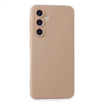 Samsung Galaxy S24 Kılıf Nano İçi Kadife Silikon - Pudra