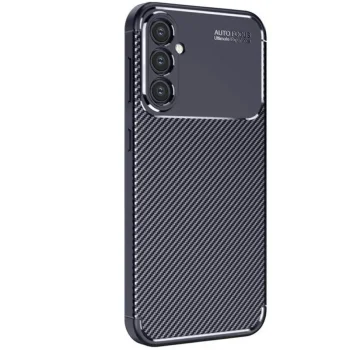 Samsung Galaxy S25 Kılıf Auto Focus Karbon Kapak - Lacivert