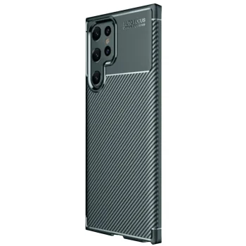 Samsung Galaxy S25 Ultra Kılıf Auto Focus Karbon Kapak - Koyu Yeşil