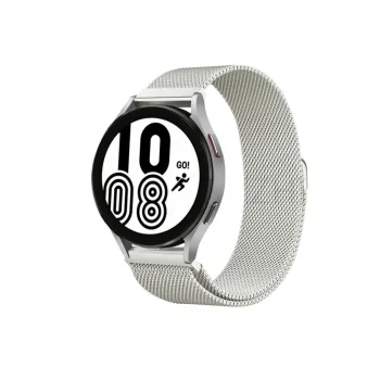 Samsung Galaxy Watch 4 Metal Mıknatıslı Kordon (saat Değildir) - Gümüş