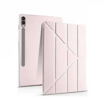 Samsung Galaxy X610 Tab S9 Fe Plus 12.4 Kılıf Kalemlikli Mars Tablet Kılıfı - Rose Gold