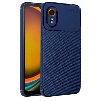 Samsung Galaxy Xcover 7 Kılıf Auto Focus Karbon Kapak - Lacivert
