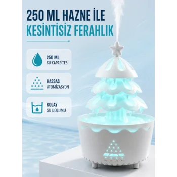 Şans Ağacı LED Işıklı Ultrasonik Buhar Makinesi Esansiyel Yağ Aroma Yayıcı