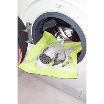 Sarı- Fermuarlı - Hassas Çamaşır Terlik  Ayakkabı Yı Filesi Büyük Boy