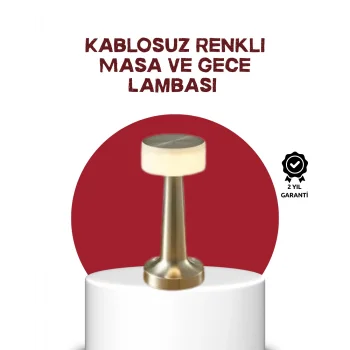 Şarj Edilebilir LED Masa Lambası USB Girişli, Metal Yapı