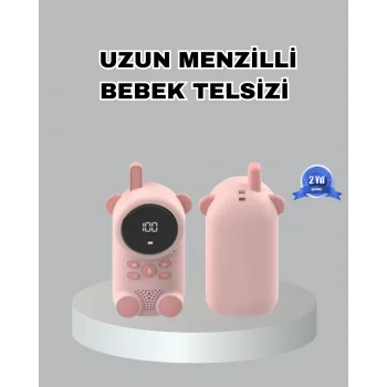 Şarjlı Bebek Telsizi Uzun Mesafe 22 Kanal LCD Ekran VOX Modu 400 mAh