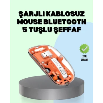 Şarjlı Ergonomik Fare – 1600 DPI, Sessiz Tıklama Özellikli