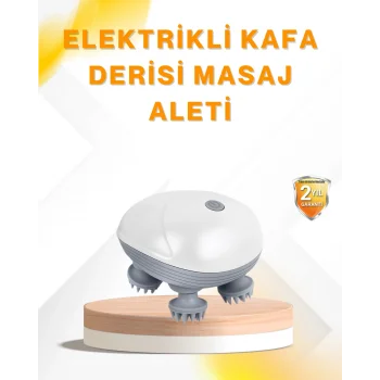 Şarjlı Kafa Masaj Aleti 3 Hız Ayarlı Derin Masaj