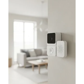 ŞARJLI KAMERALI KAPI ZİLİ BEYAZ