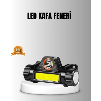 Şarjlı LED Kafa Feneri – Çift Fonksiyonlu, 200LM Işık Gücü, IP44 Suya Dayanıklı