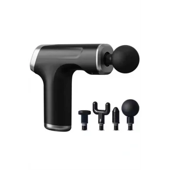 Şarjlı Masaj Tabancası 4 Başlıklı Mini Masaj Tabancası ve Masaj Aleti