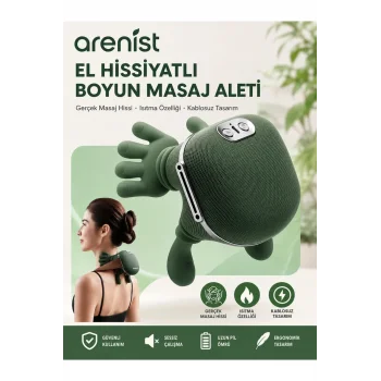 Şarjlı Parmak Hissi Masaj Cihazı Isıtmalı Boyun Sırt Omuz Bacak Kullanımı Rahat Model