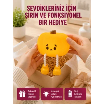 Şarjlı Pumpkin LED Masa Lambası Zamanlayıcılı Dokunmatik Yeni Nesil
