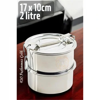 Sefer Tası Paslanmaz Çelik Yemek Kabı 17 cm 2 LİTRE