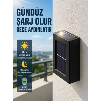 Şeffaf Abajurlu Duvar Tipi Solar IşıkYeni Nesil