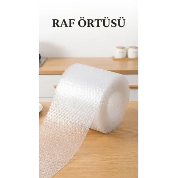 Şeffaf Kaydırmaz Pvc Dolap İçi Raf Örtüsü 45x300 Cm