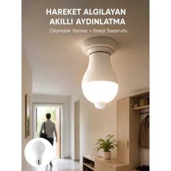Sensörlü LED Lamba Otomatik Algılama Enerji Tasarruflu Aydınlatma