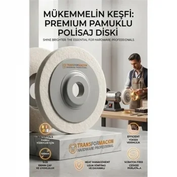 Sert 100mm Yün aj Flap Keçe - Matkap Ve Spiral Uyumlu Metal Cam Parlatma Çarkı 723110