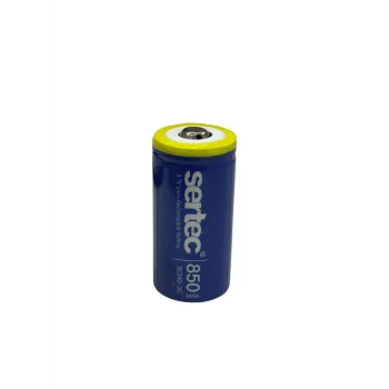Sertec 3.7V Li-ion 16340 - 850 mAh 3C Başlı Şarjlı Pil