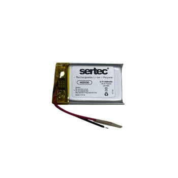 Sertec 402030 3.7V 200mAh Li-Polymer Pil (Devreli/1.5A)