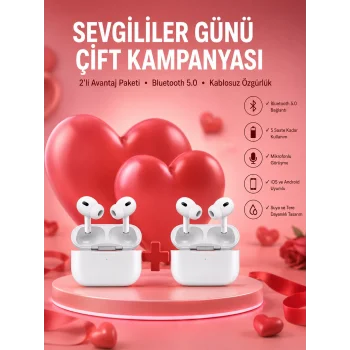 Sevgiliye Hediye Çift Kulaklığı Yeni Nesil Pro Kulaklık Sevgililer Gününe Özel Kampanya
