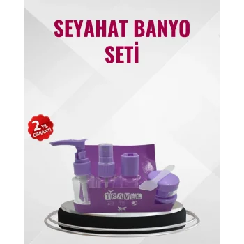 Seyahat Boy Banyo Seti 5’li Mini Şişe ve Krem Kutusu Çantalı