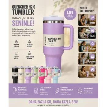 shopwave Quencher Pipetli Termos Bardak 1.18 Lt