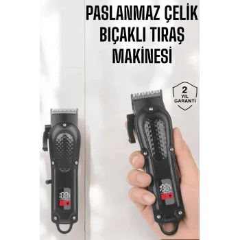 Sıfır Tıraş Makinesi Dijital Göstergeli Paslanmaz Çelik lı Taşınabilir