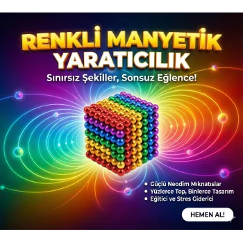 Sihirli Manyetik Toplar Dyum Mıknatıs Küp Bilye 216 Adet Cube Küp Dymium