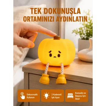 Silikon Pumpkin Night Light Telefon Tutuculu LED Lamba Yeni Nesil