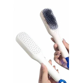 Silikon Yumuşak Sıkı Dişli Sihirli Geri Çekilebilir Tarak Kendini Temizleyen Saç Fırçası