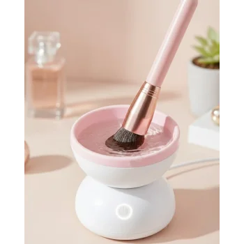 Silikon Yüzeyli Elektrikli Makyaj Fırçası Temizleme Kabı